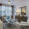 Spacious living area adjacent to kitchen